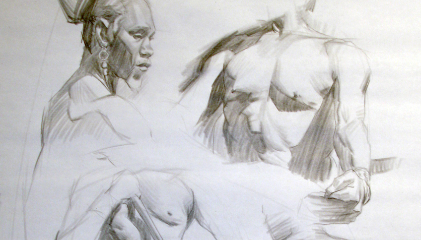 Gesture Drawing, Instructor Artwork by April Connors Gesture Drawing, Instructor Artwork by April Connors